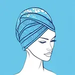 lacy blue headband image